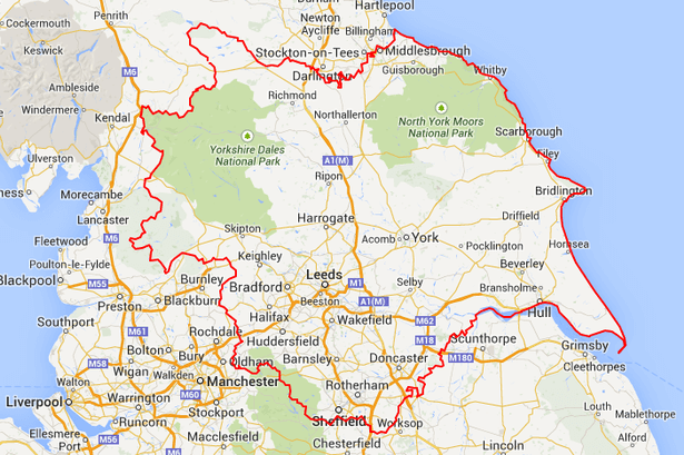 Yorkshire map