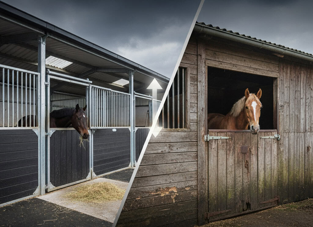 Steel stables vs Wooden stables